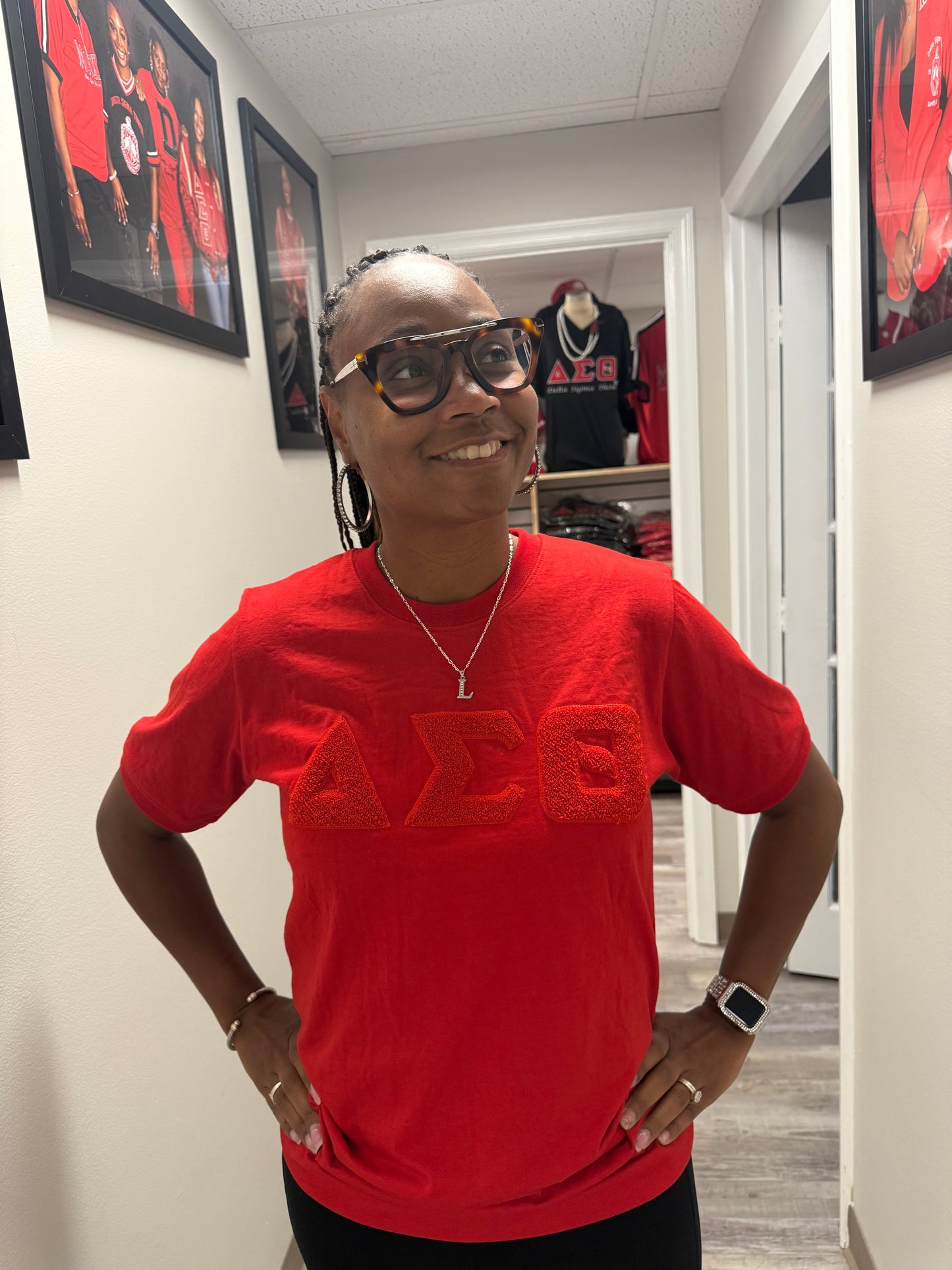 DST Chenille Red-On-Red Tee