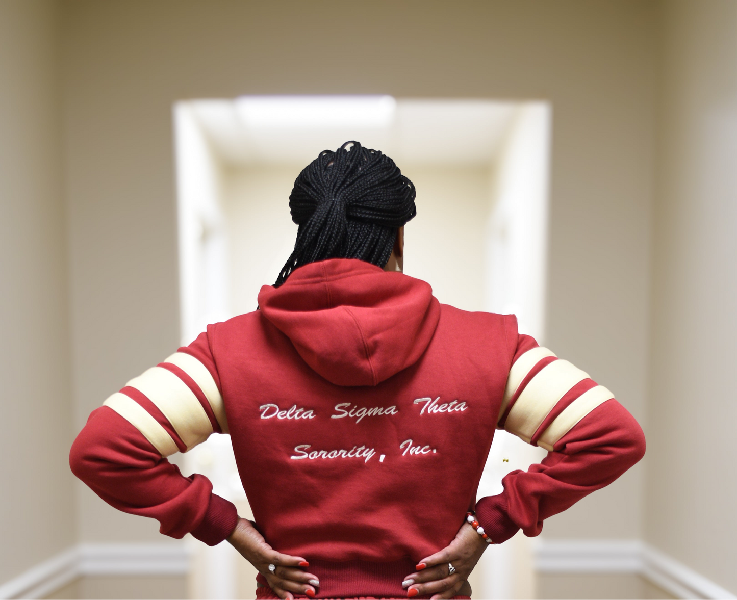 Crimson n Cream DST Crop Top