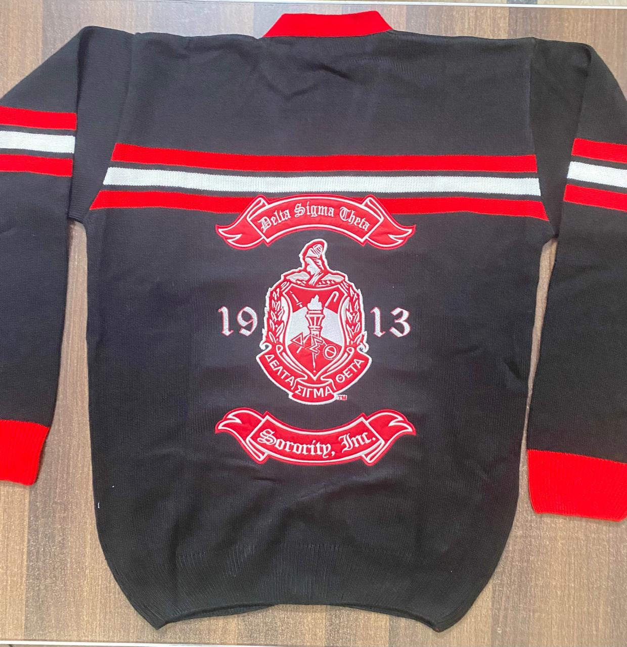 DST Embroidered front and back cardigan