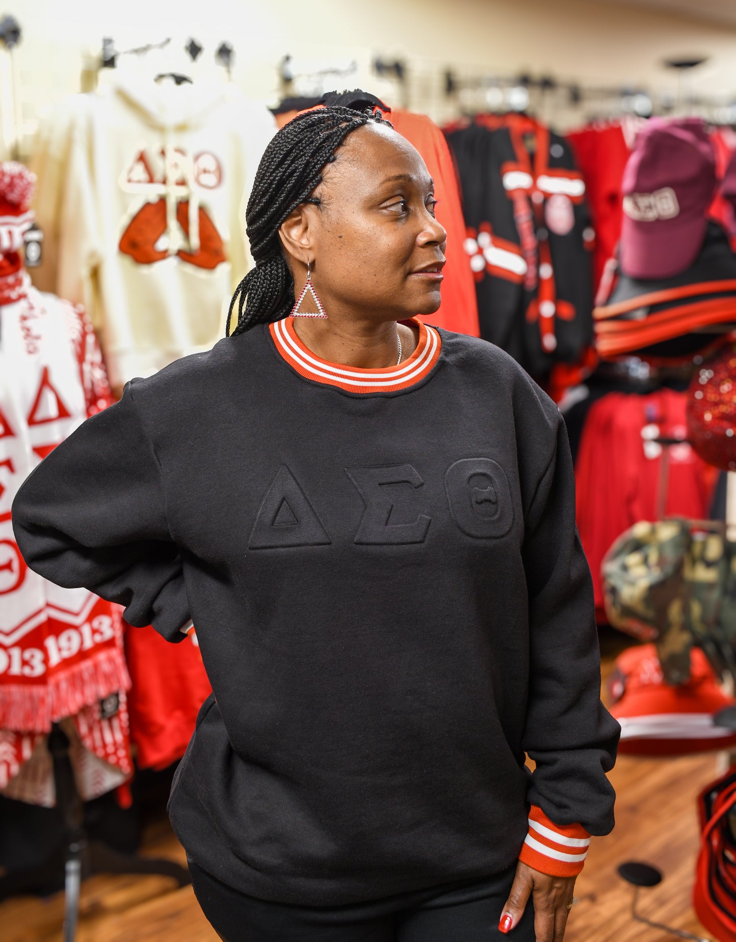 DST Black Embossed Sweatshirt