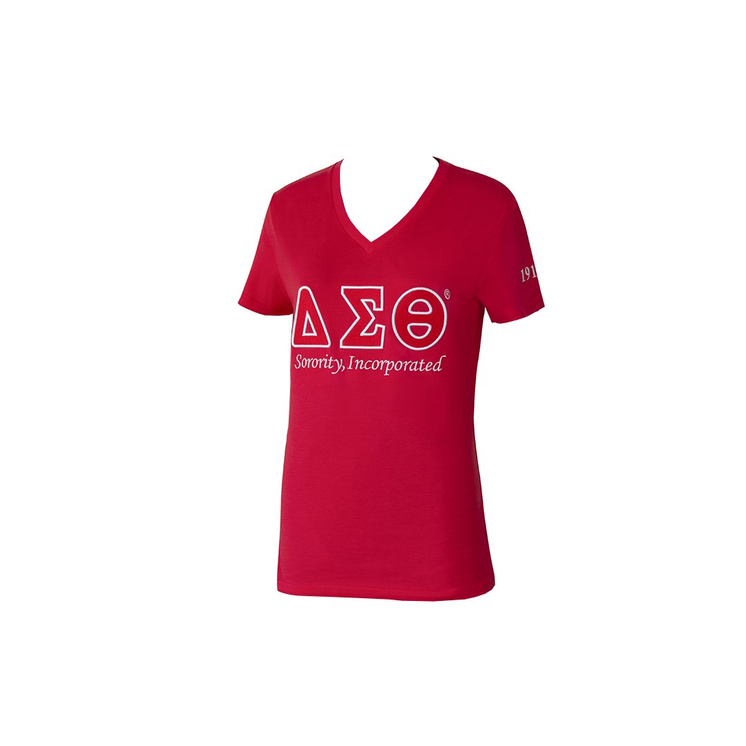 Delta Sigma Theta Luxury Embroidered Tee