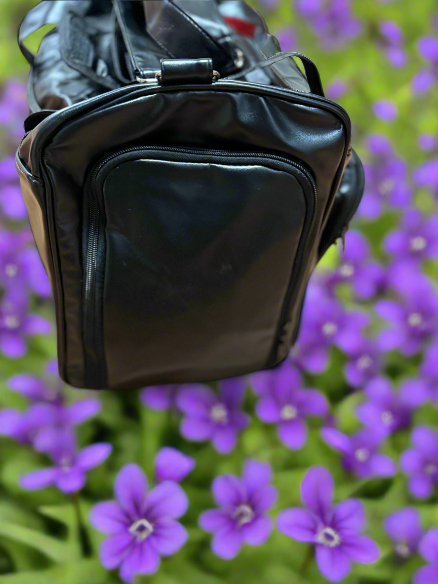 Black Delta Sigma Theta Sorority, Inc. leather weekend duffle bag