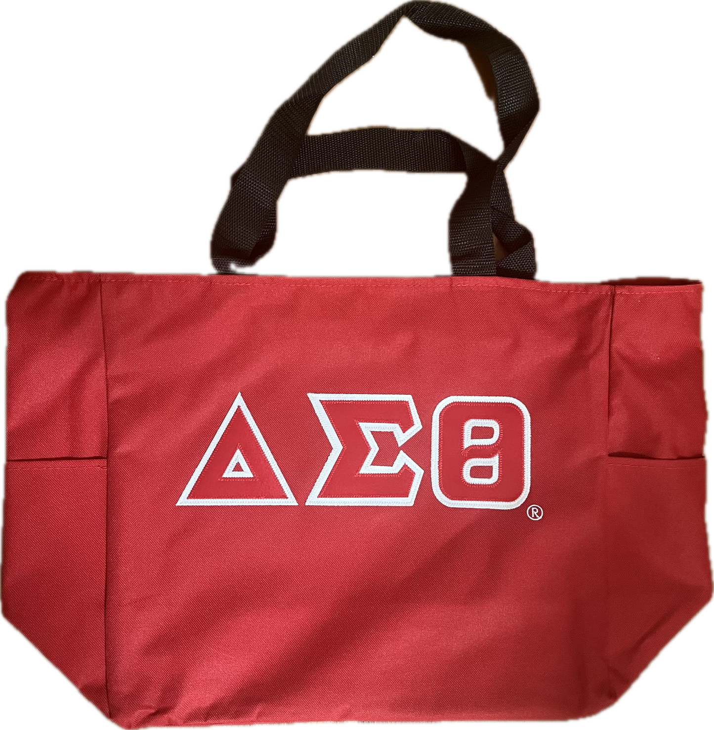DST tote bag with embroidered symbols