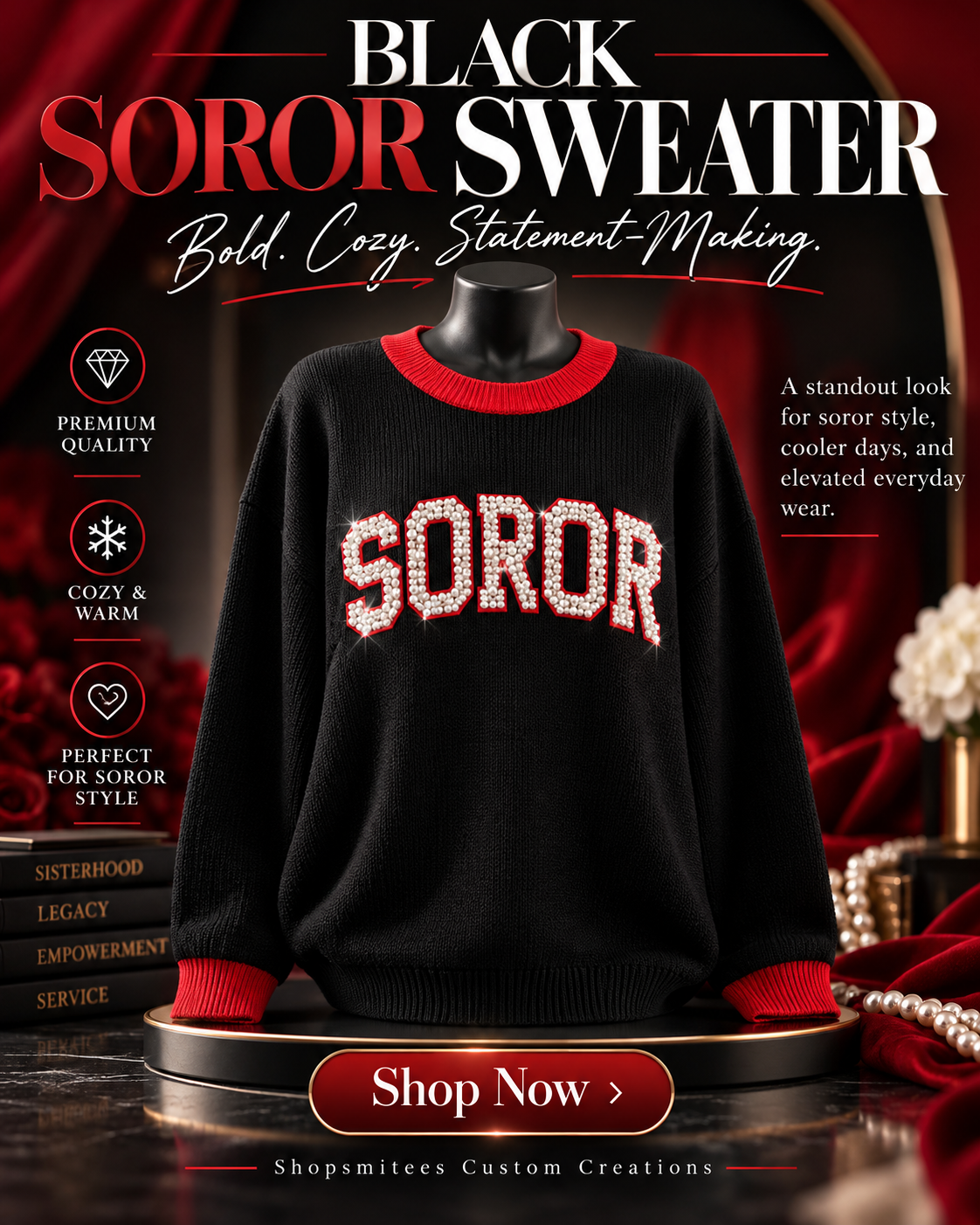 Peal Embellished SOROR Premium Sweater