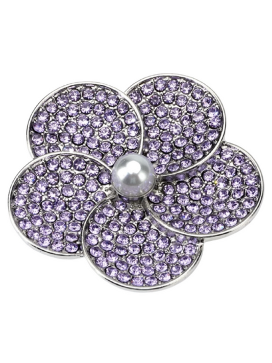 Violet Rhinestone Lapel Pin Delta Sigma Theta