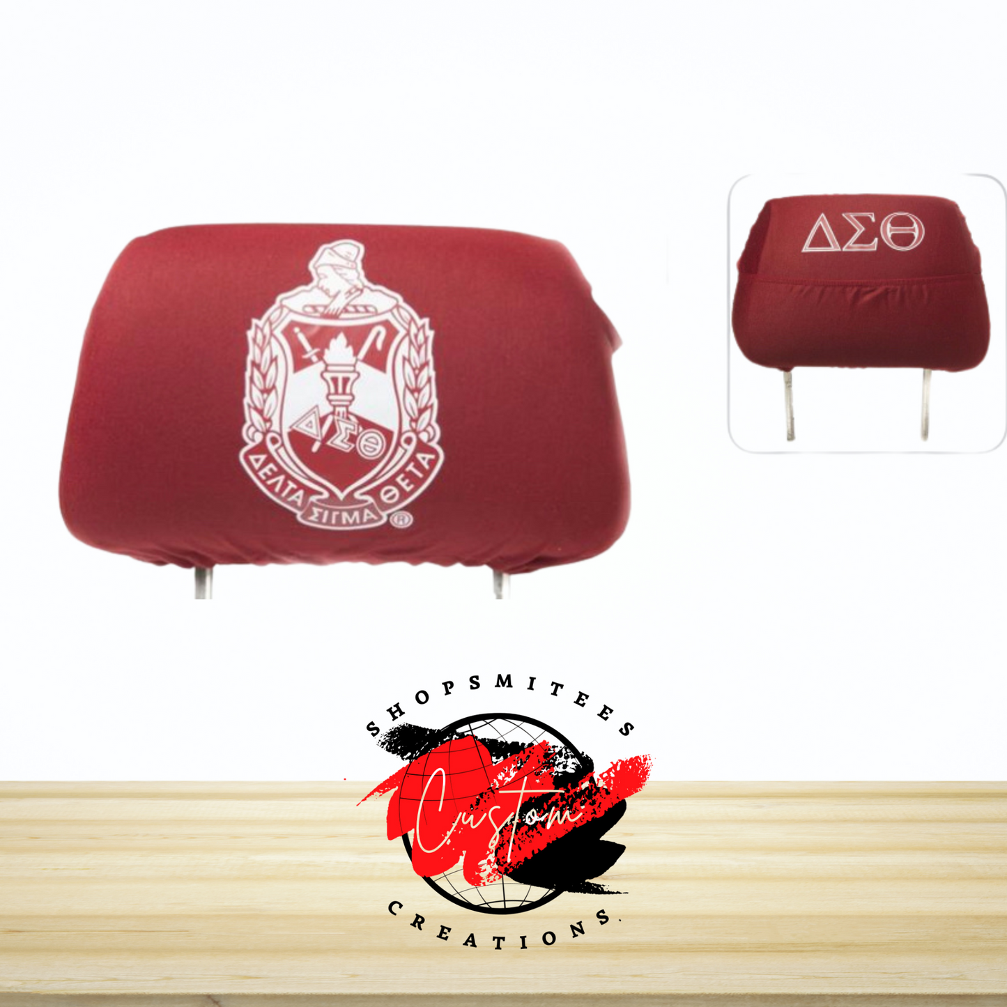 Car Seat Headrest Cover - Delta Sigma Theta