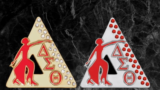 DST Founding Jewels Lapel Pin Silver With Red Stones