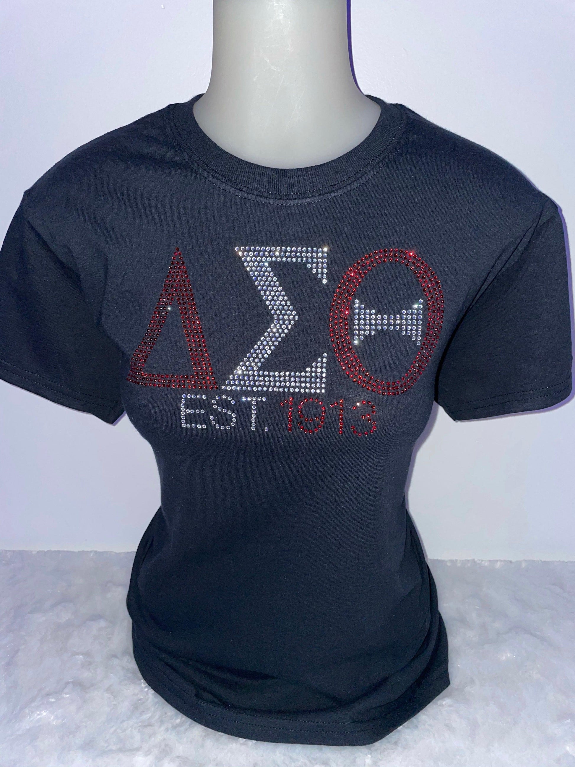Rhinestones Delta Sigma Theta Greek letters est.1913 - shopsmitees