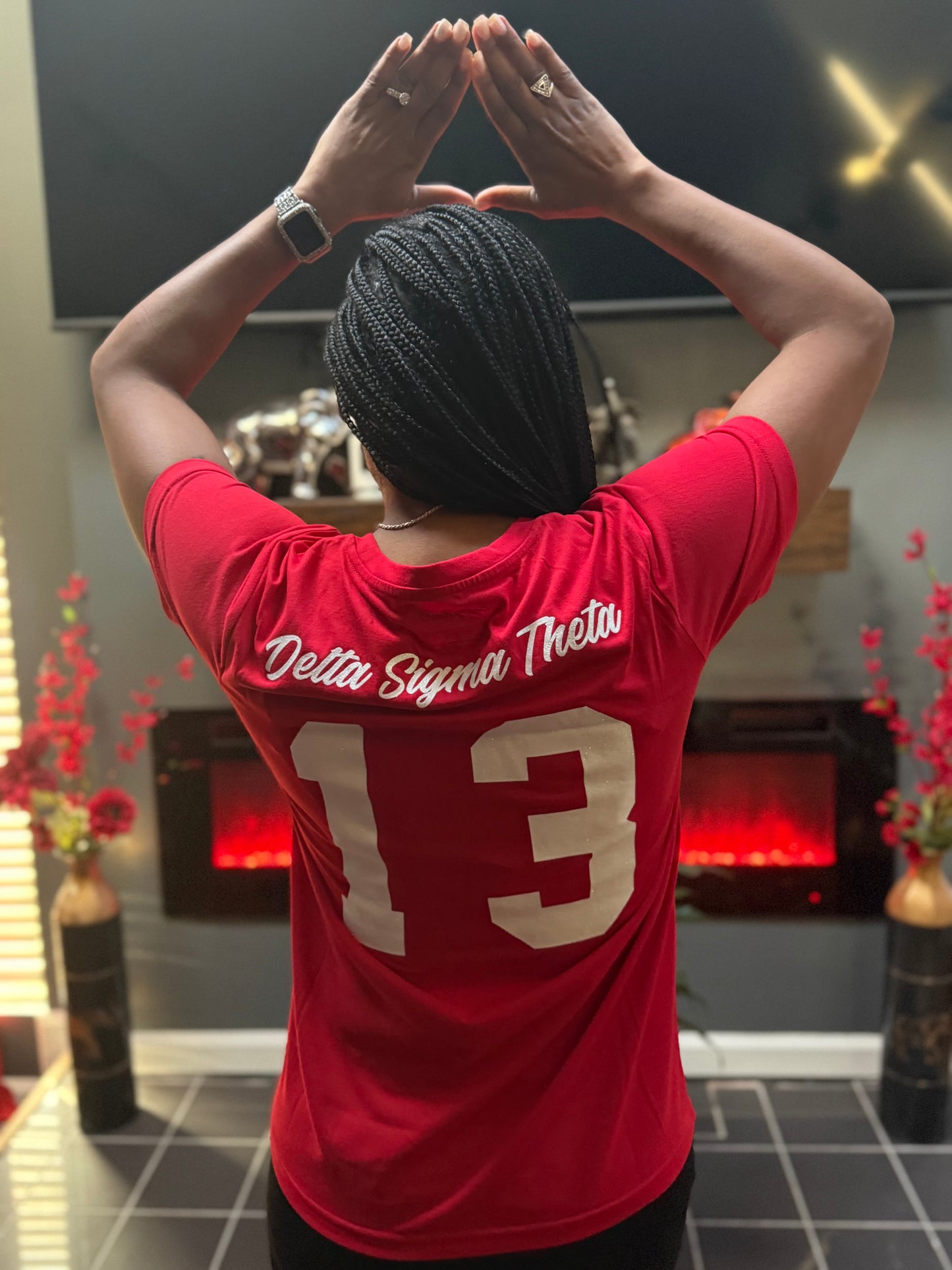 Delta Sigma Theta Glitter Script T‑Shirt