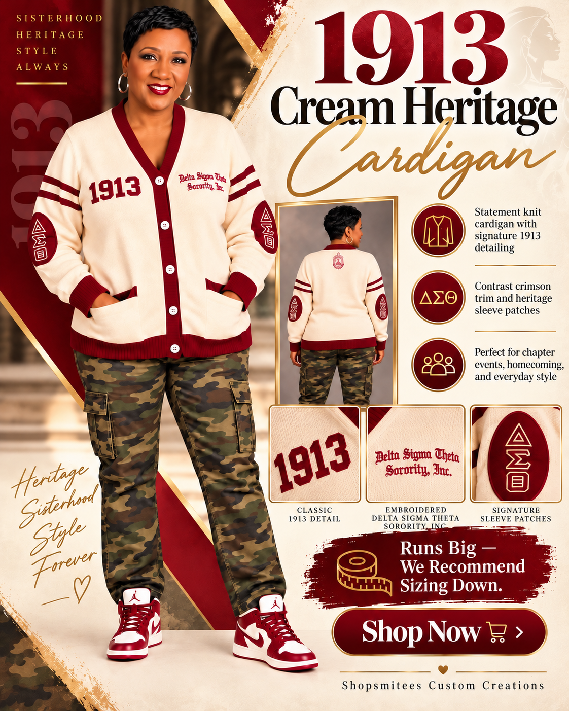 The 1913 Cream Heritage Cardigan