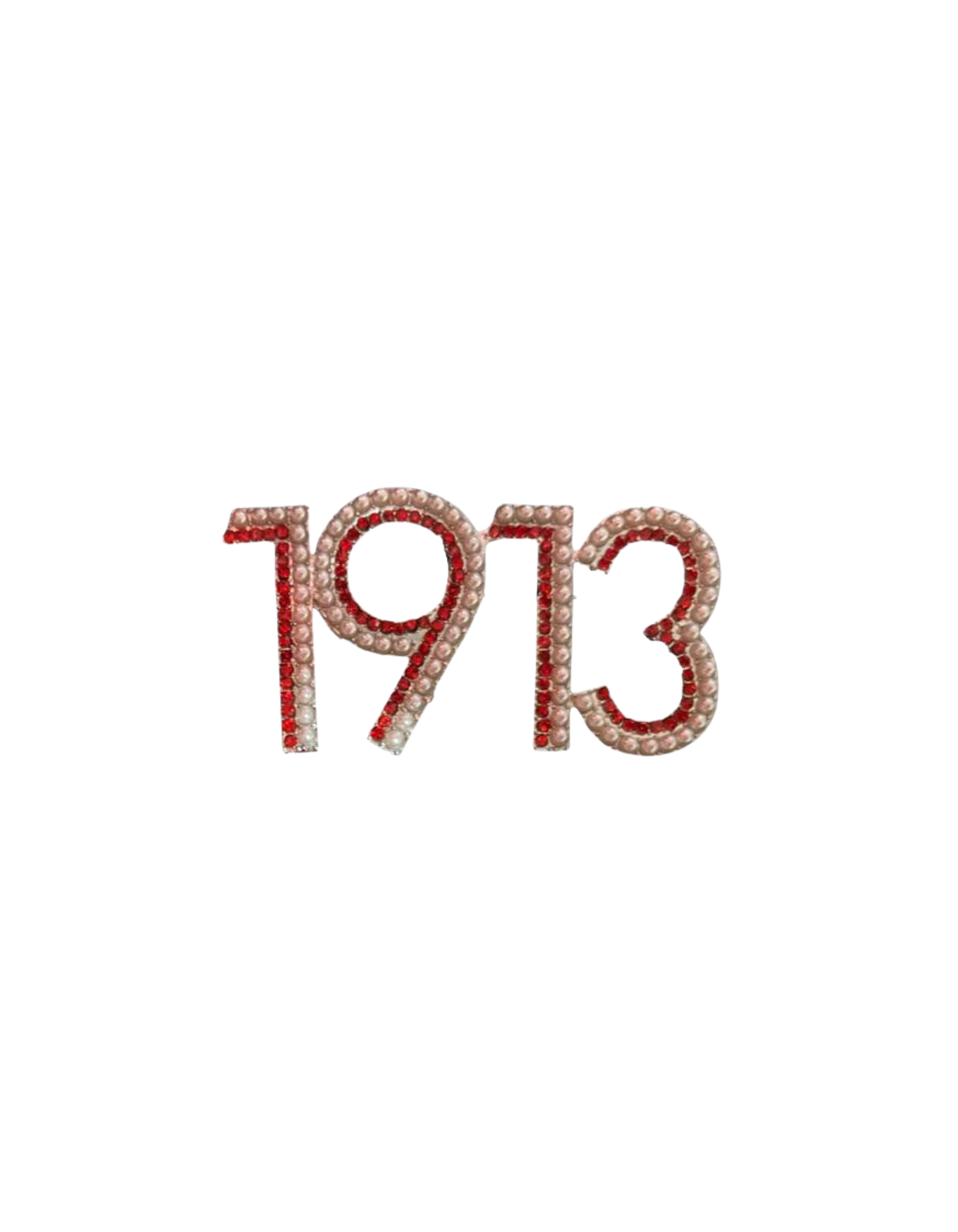 1913 Crimson & Cream bling brooch