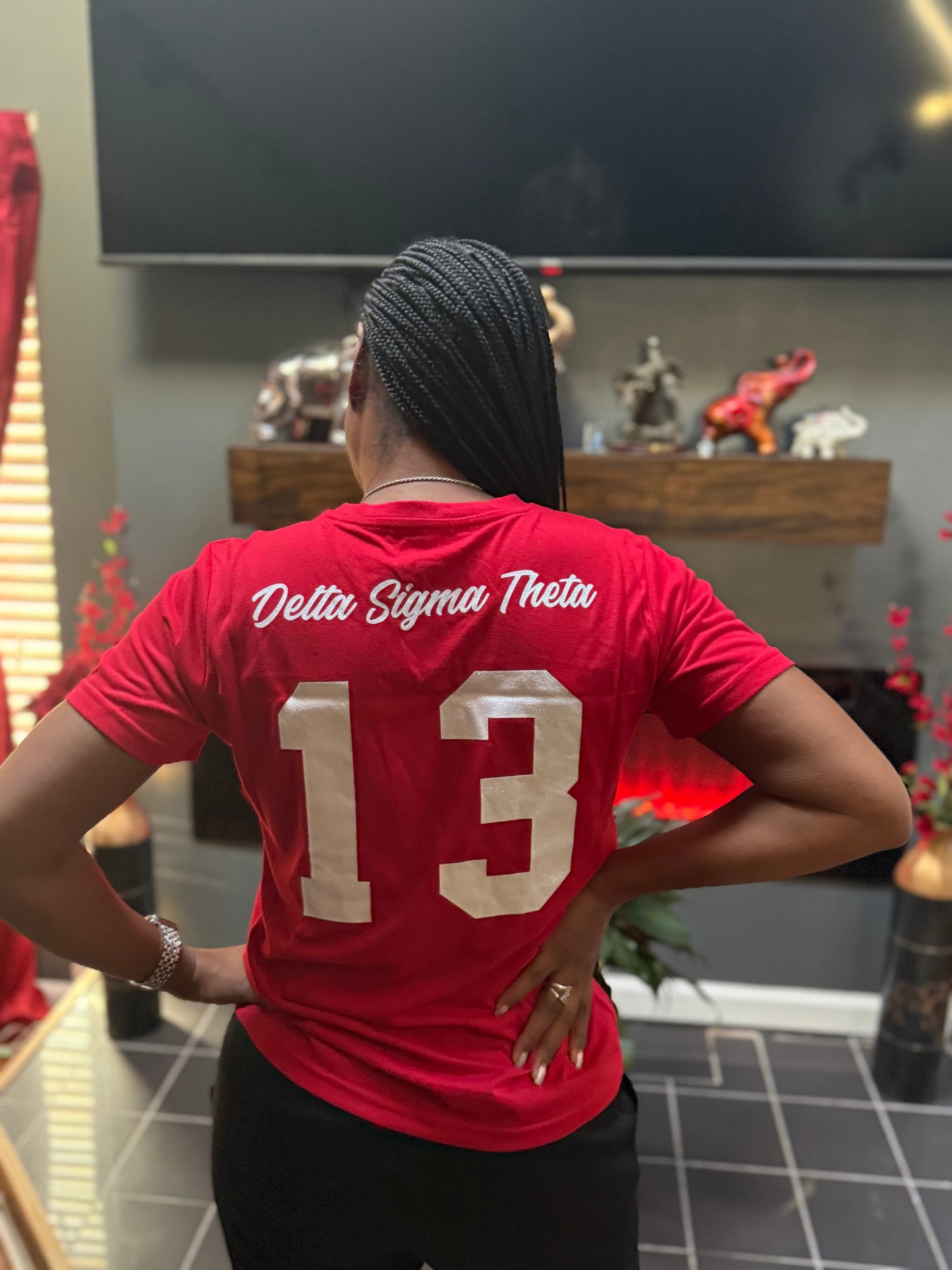 Delta Sigma Theta Glitter Script T‑Shirt