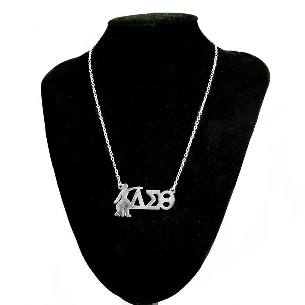 Stainless steel 18” necklace with Fortitude and DST Greek symbols