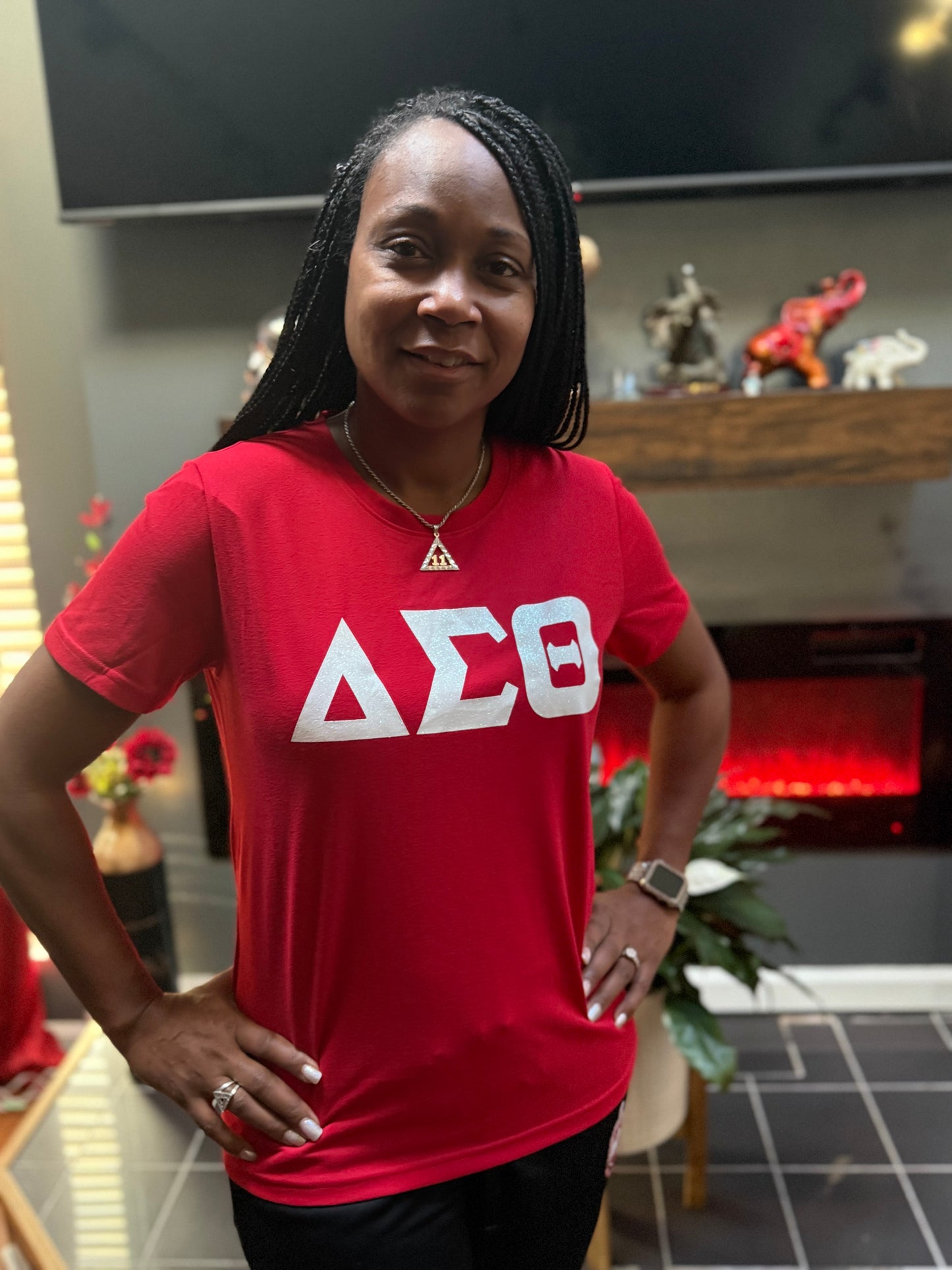 Delta Sigma Theta Glitter Script T‑Shirt