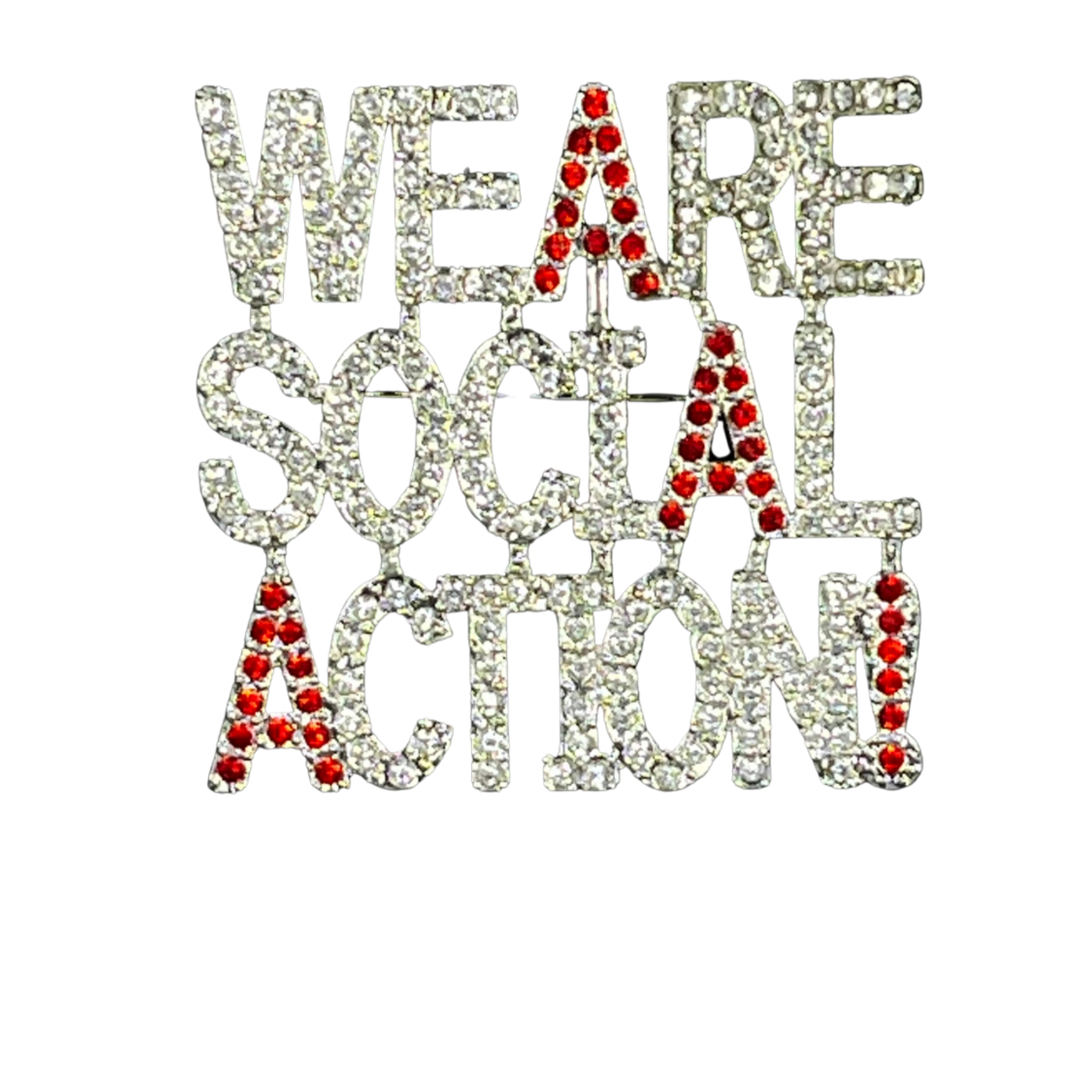 We Are Social Action Brooch