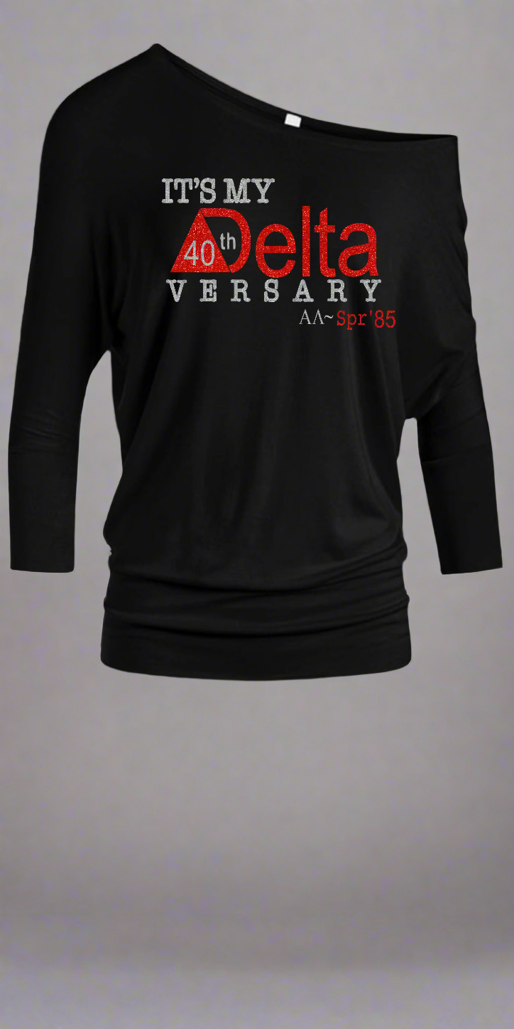 Womens Off the shoulder DeltaVersary T-shirt