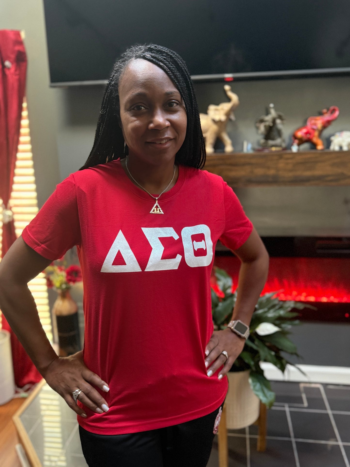 Delta Sigma Theta Glitter Script T‑Shirt