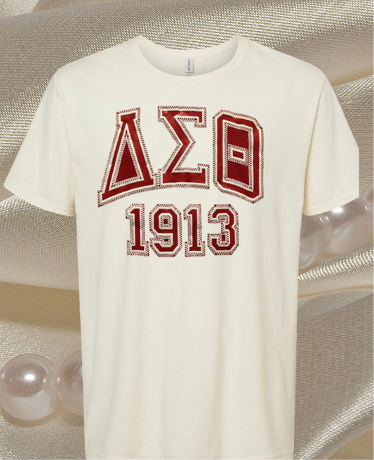 Crimson & Cream DST Greek letter T-shirt