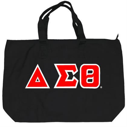 DST tote bag with embroidered symbols