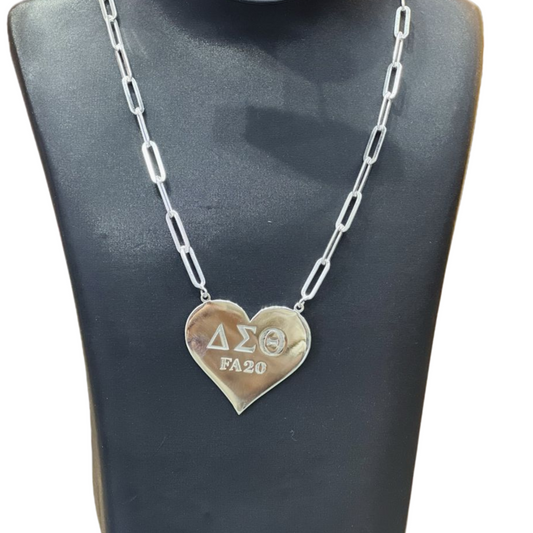 925 sterling silver customized heart necklace