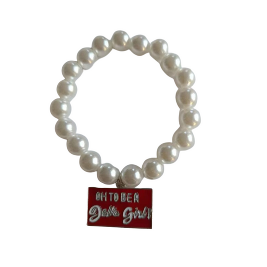 Oh to be a Delta Girl Pearl Bracelet