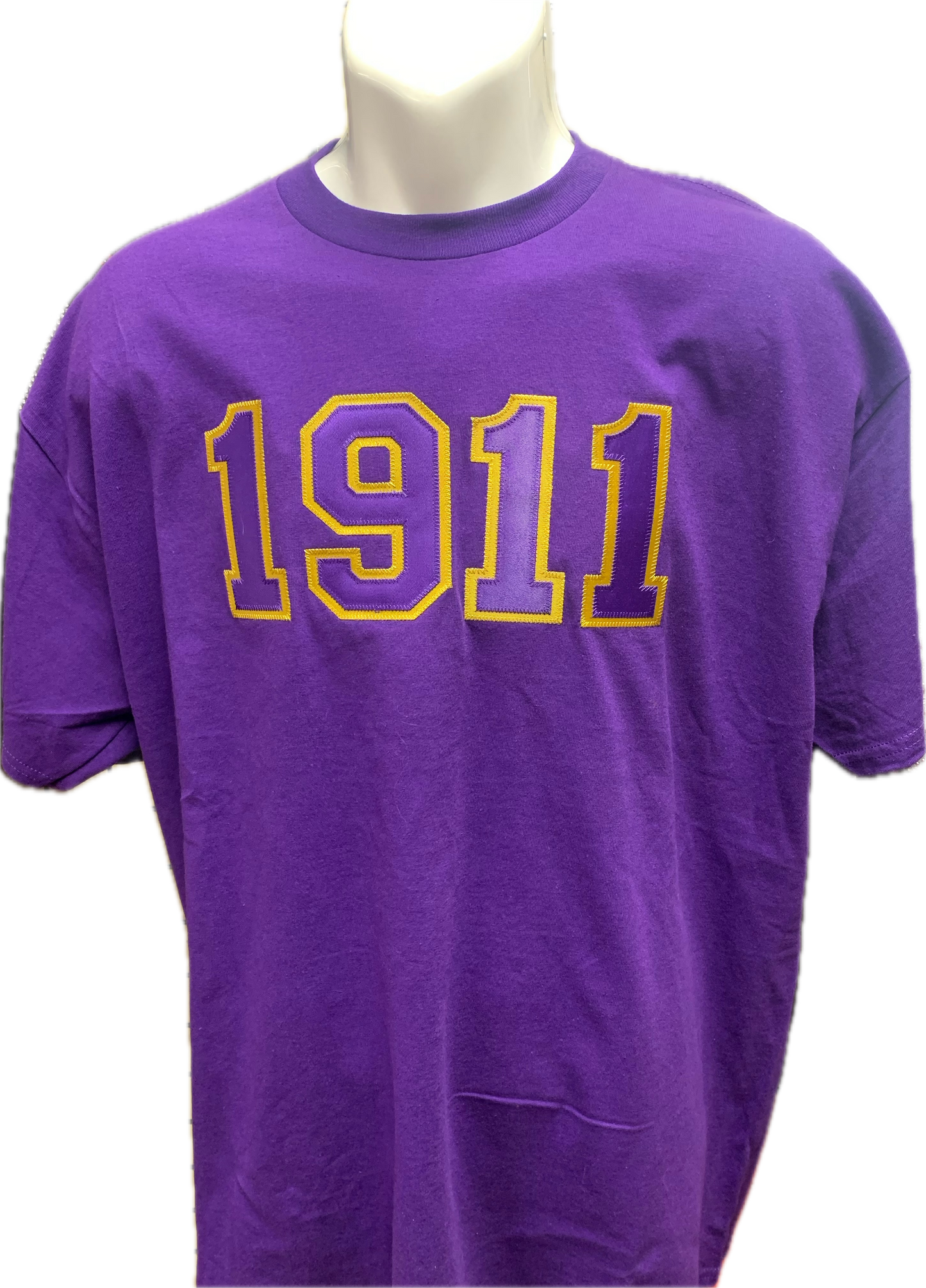 Omega Psi Phi embroidered T-shirt with founding year