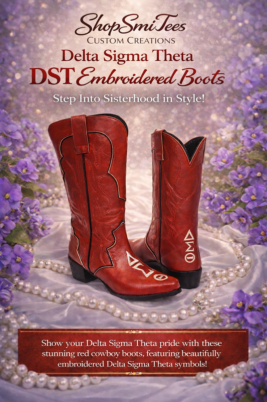 DST Red Embroidered Cowgirl Boots
