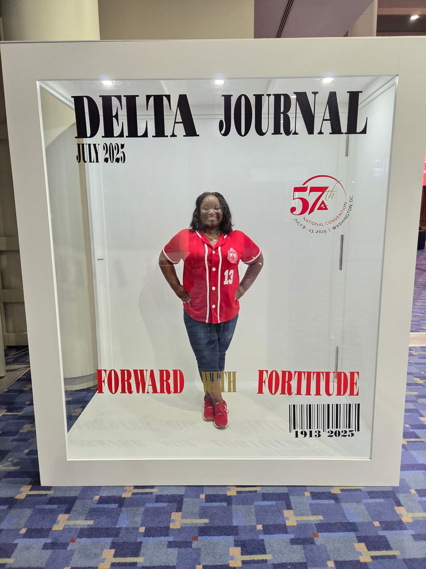Baseball Jersey Red and White Button Down Shirt With Red Crest