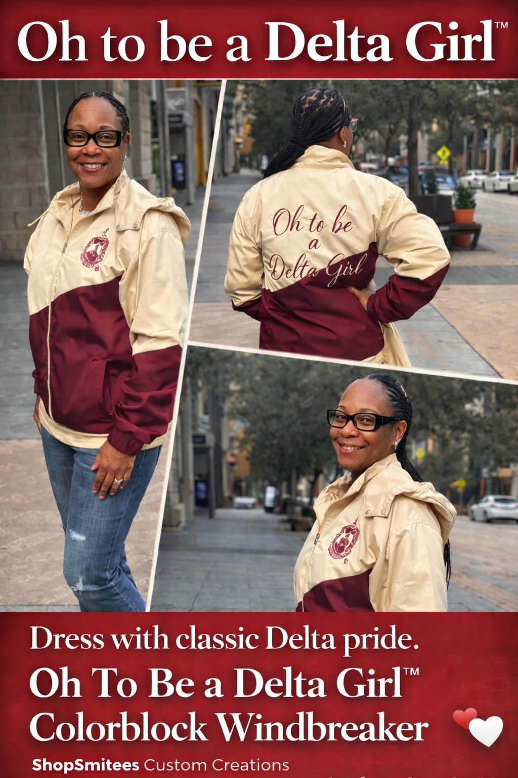 Oh To Be a Delta Girl™ Colorblock Windbreaker