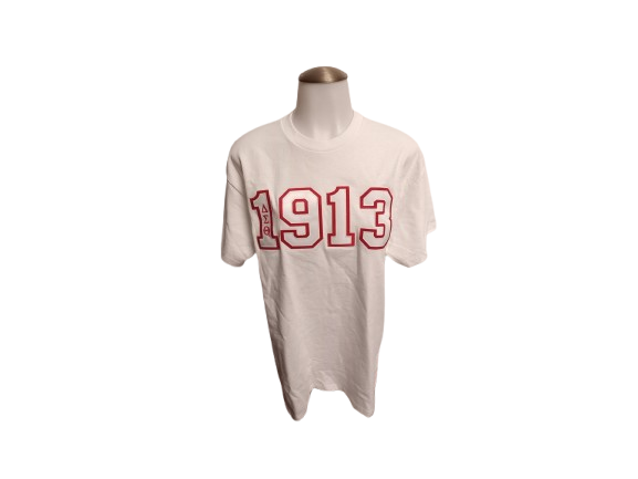 Unisex 1913 t-shirt with DST symbols vertical inside the 1 of 1913