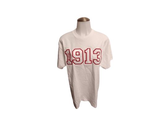 Unisex 1913 t-shirt with DST symbols vertical inside the 1 of 1913