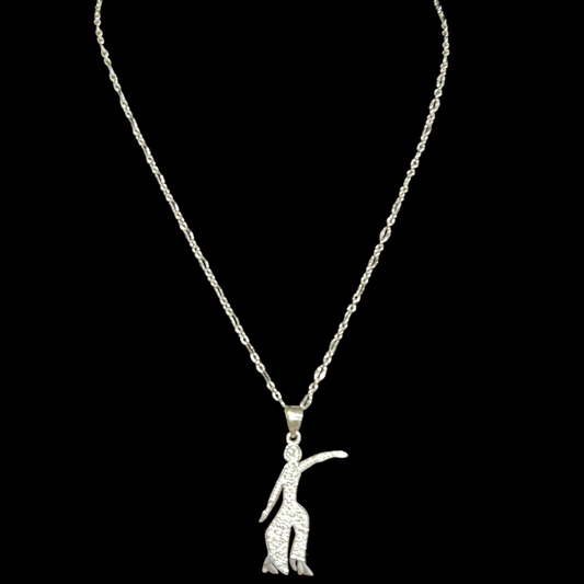 925 silver pendent with Zirconia Lady fortitude