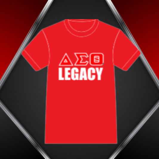 Delta Sigma Theta Legacy Embrodiered Short Sleeve T-Shirt