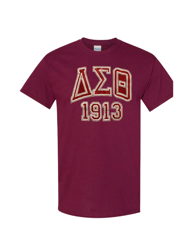 Crimson & Cream Dst Greek Letter T-shirt – Shopsmitees