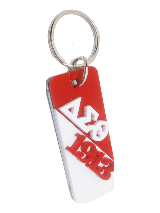 Delta Sigma Theta 1913 Split Mirror Keychain