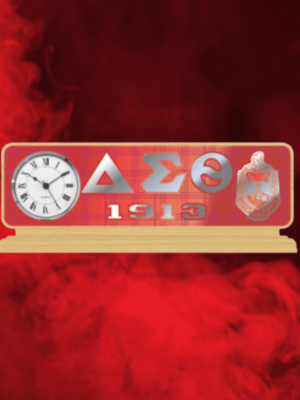 Delta Sigma Theta desktop clock