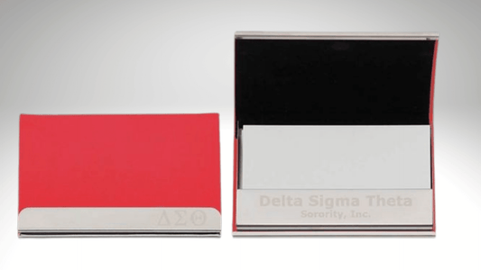 Delta Sigma Theta Sorority, Inc. Laser Engraved Business/Credit Card Holder. - shopsmitees