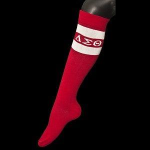 DST Knee High Socks red w white
