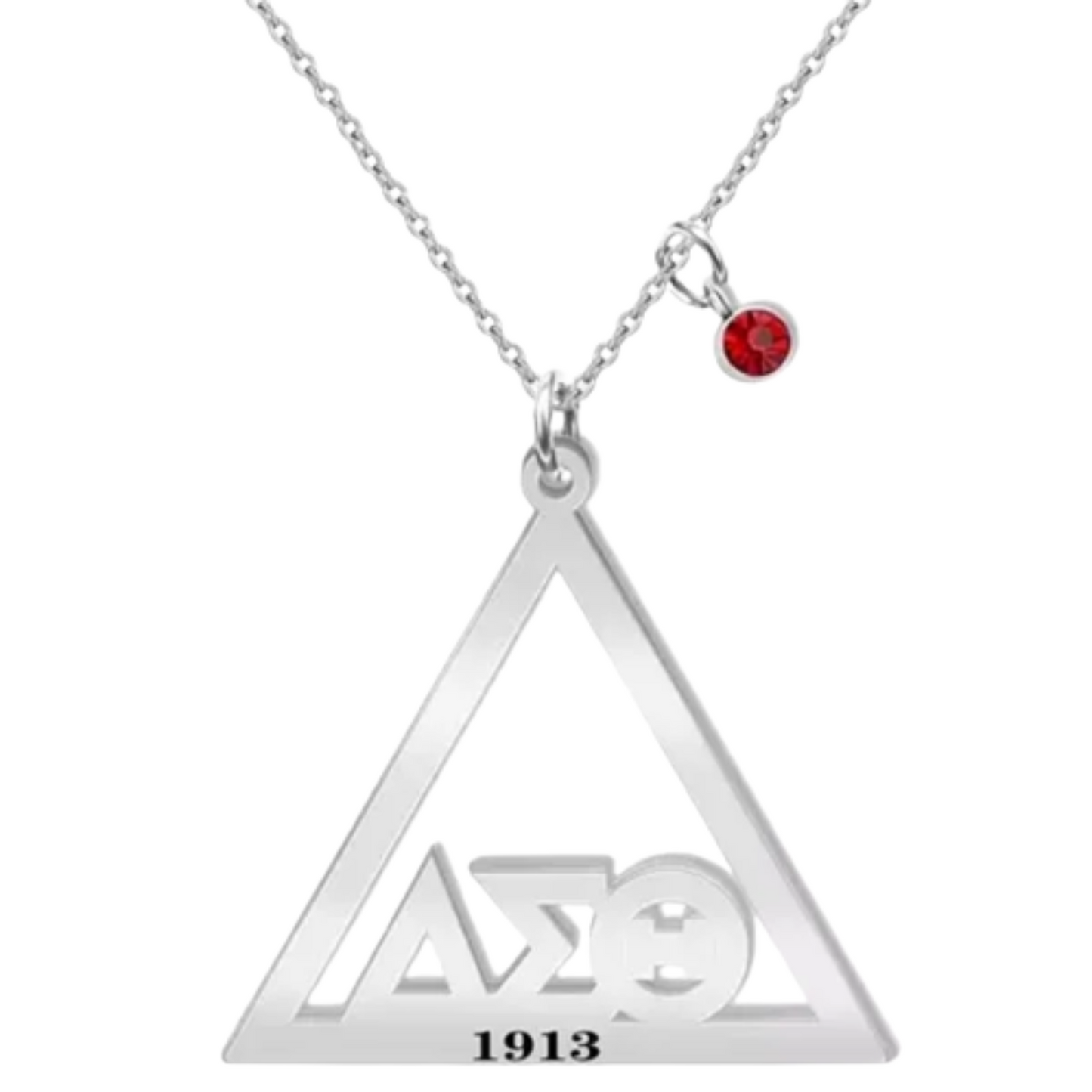 DST Stainless steel necklace with Greek sorority letters and 1913 