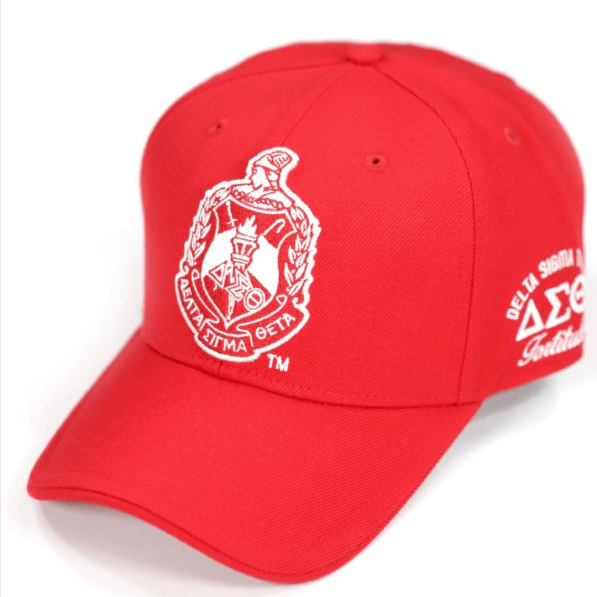 RedCapWithDSTEmbroideredSororityCrest