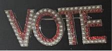 Red & White Vote Brooch - shopsmitees