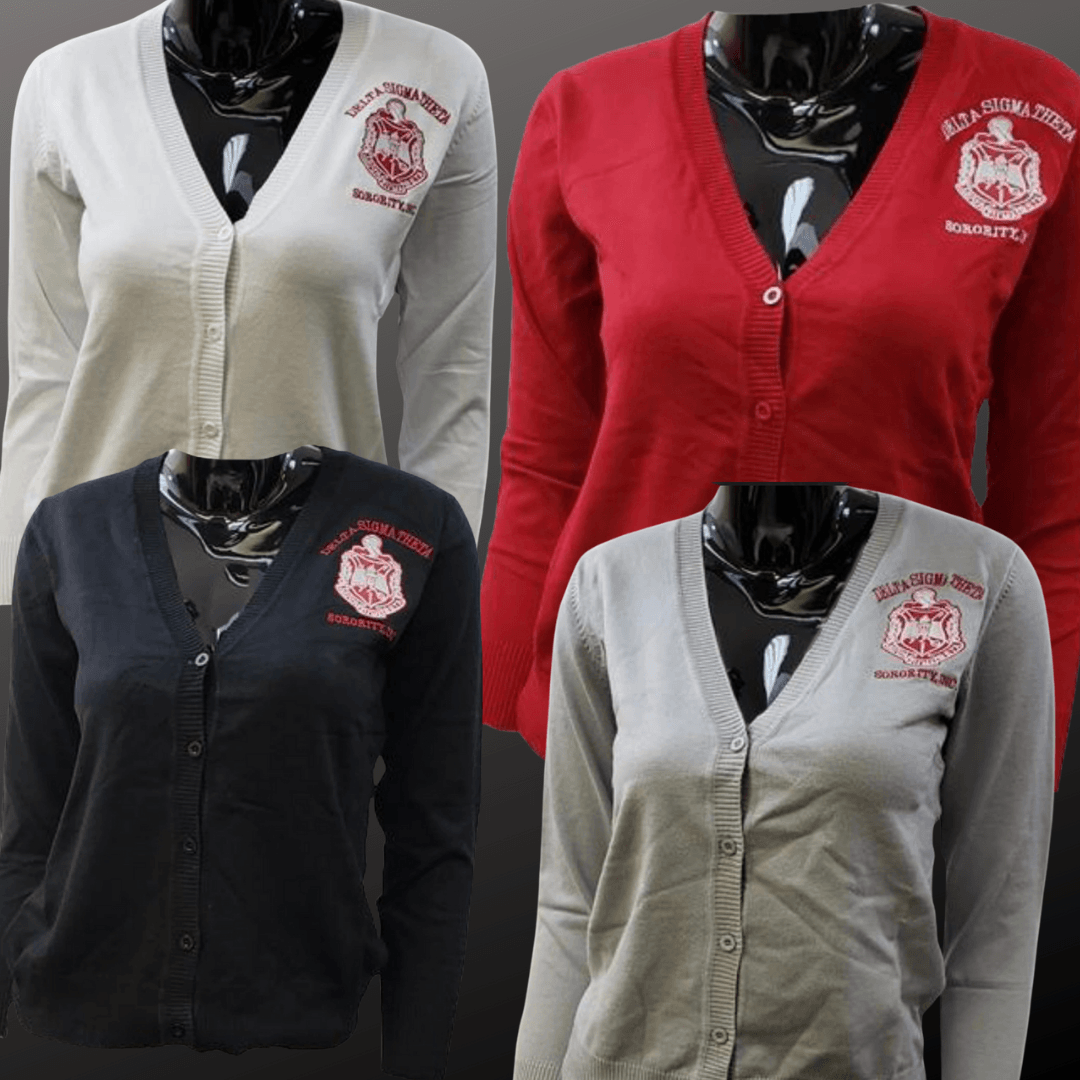 Delta Embroidered light weight 5 button classic cardigan for all seasons - shopsmitees
