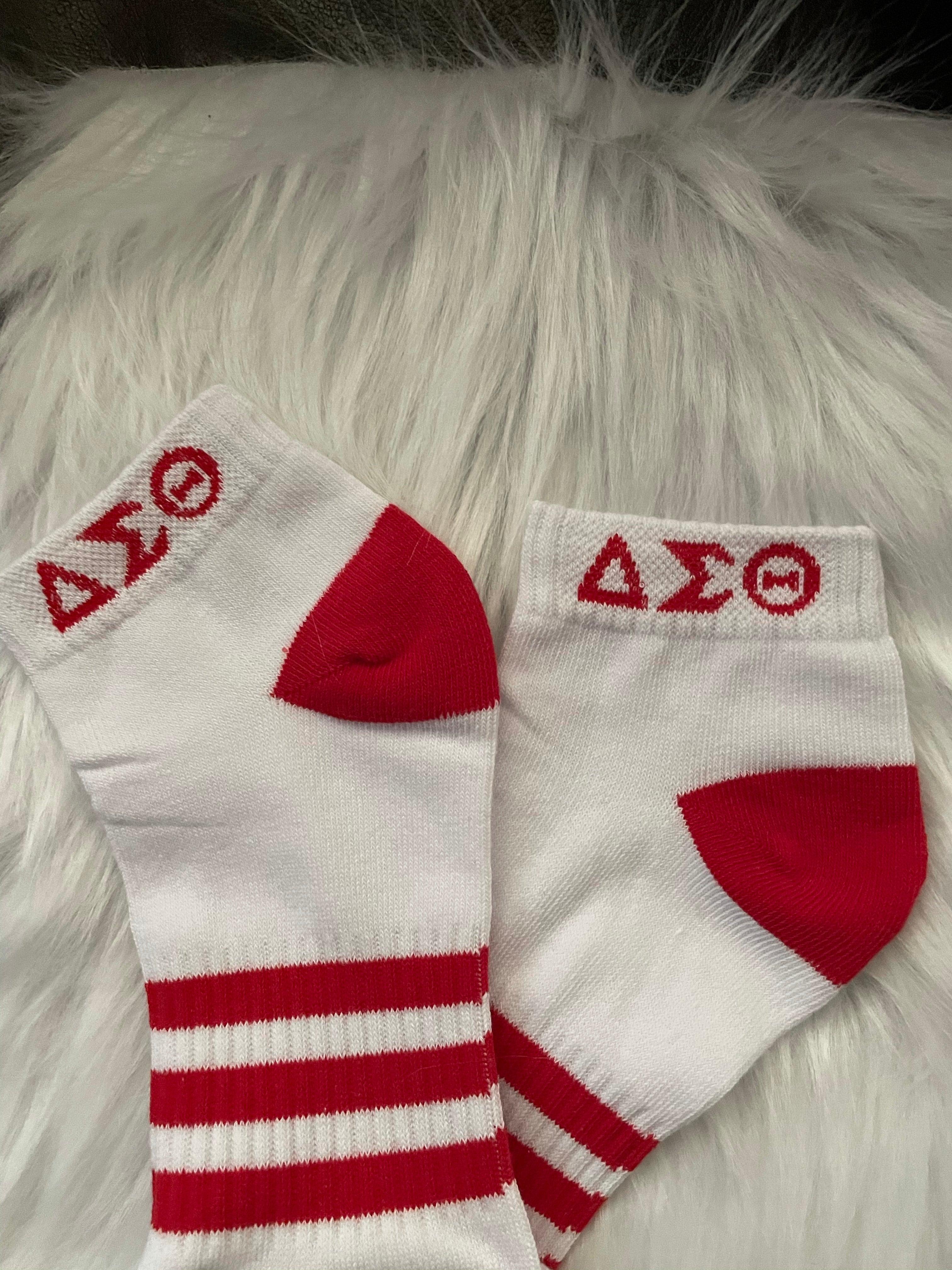 DST Ankle Socks - White and Red